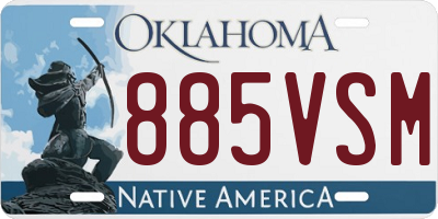 OK license plate 885VSM