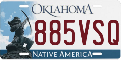OK license plate 885VSQ