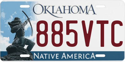 OK license plate 885VTC