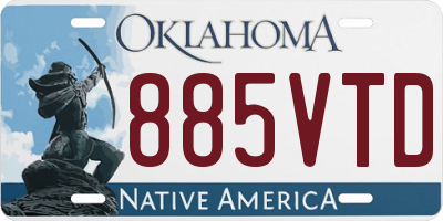 OK license plate 885VTD