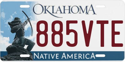 OK license plate 885VTE