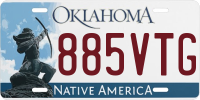 OK license plate 885VTG