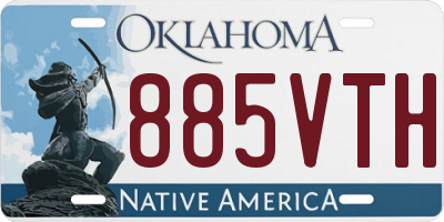 OK license plate 885VTH