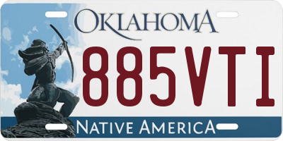 OK license plate 885VTI
