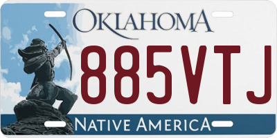OK license plate 885VTJ