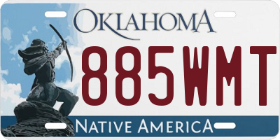 OK license plate 885WMT