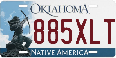 OK license plate 885XLT