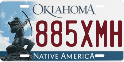 OK license plate 885XMH