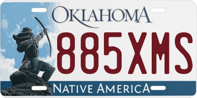 OK license plate 885XMS