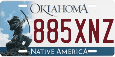 OK license plate 885XNZ