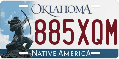 OK license plate 885XQM