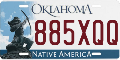OK license plate 885XQQ