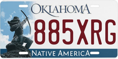 OK license plate 885XRG