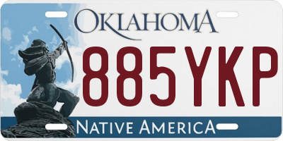 OK license plate 885YKP