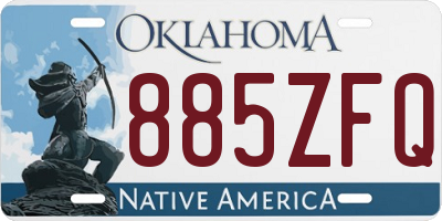 OK license plate 885ZFQ