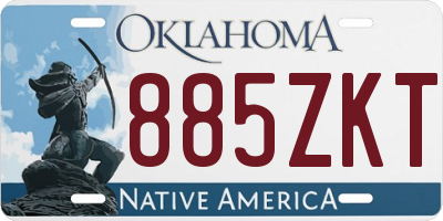 OK license plate 885ZKT