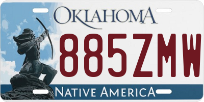 OK license plate 885ZMW