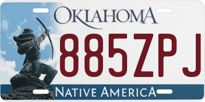 OK license plate 885ZPJ