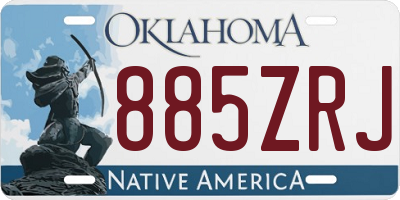 OK license plate 885ZRJ