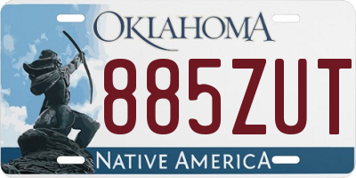 OK license plate 885ZUT