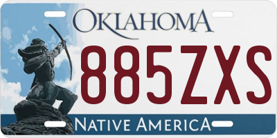 OK license plate 885ZXS