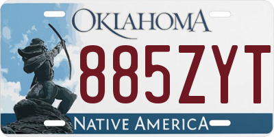 OK license plate 885ZYT