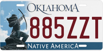 OK license plate 885ZZT