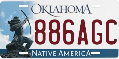 OK license plate 886AGC