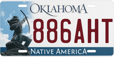 OK license plate 886AHT