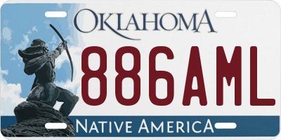 OK license plate 886AML