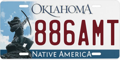 OK license plate 886AMT