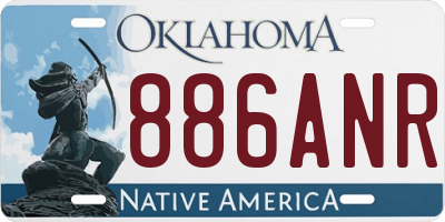 OK license plate 886ANR
