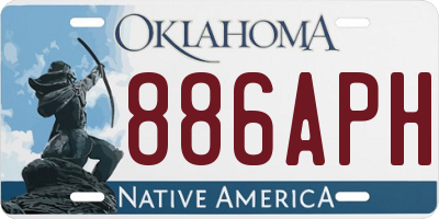 OK license plate 886APH