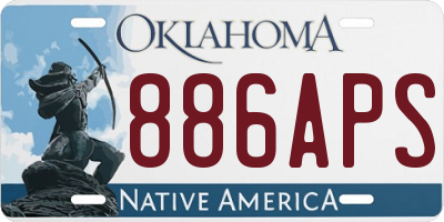 OK license plate 886APS