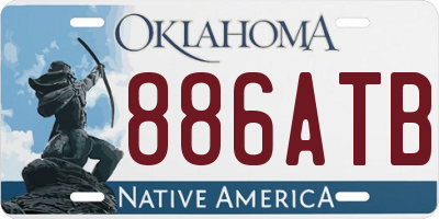 OK license plate 886ATB