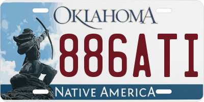 OK license plate 886ATI