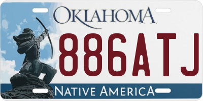 OK license plate 886ATJ