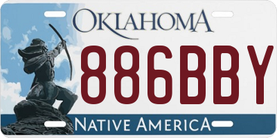 OK license plate 886BBY