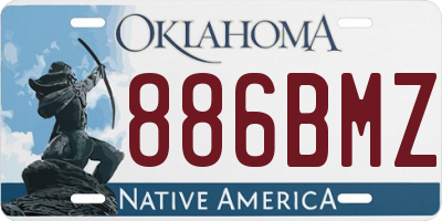 OK license plate 886BMZ