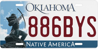 OK license plate 886BYS