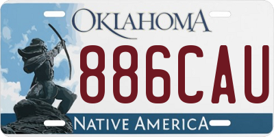 OK license plate 886CAU