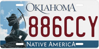 OK license plate 886CCY