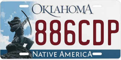 OK license plate 886CDP