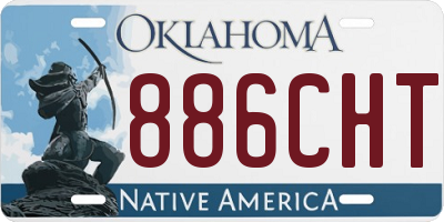 OK license plate 886CHT