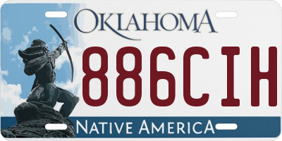 OK license plate 886CIH
