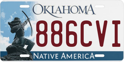 OK license plate 886CVI