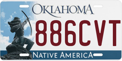 OK license plate 886CVT