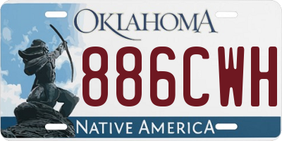 OK license plate 886CWH