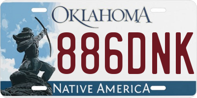 OK license plate 886DNK