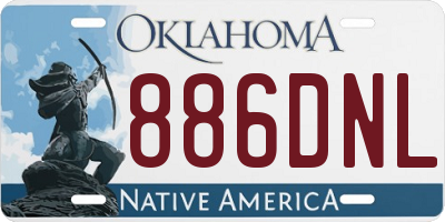 OK license plate 886DNL